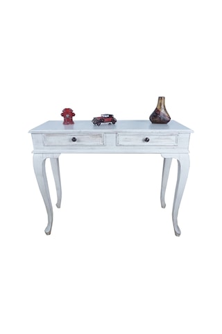 Masifart Marie 120 Cm Beyaz Eskitme Dresuar Çekmeceli Patine Boya Beyaz