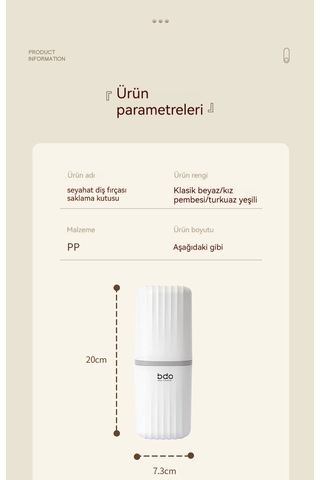 Taşınabilir Diş Fırçası Saklama Kutusu-yeşil Yeşil