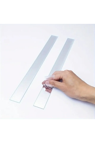 Gümüş Aynalı Pleksi Duvar Dekor Çıta 50x5cm 10 Adet