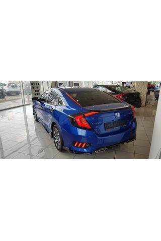 Honda Civic Fc5 Arka Tampon Flap Lip Siyah Piano Black Çıkıntılı