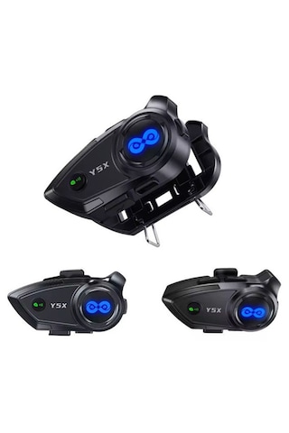 Vothoon Y5-x 1000mah Motosiklet Intercom Mavi - Siyah