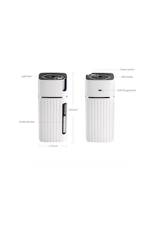 Leezsing 300 Ml Araba Buharlı Nemlendirici Taşınabilir Renkli Gece Lambası Sessiz Nemlendirici Uçucu Yağ Difüzör Serin Masaüstü Usb Powered