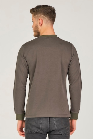 V4002 Dewberry V Yaka Erkek Sweatshırt-haki Haki