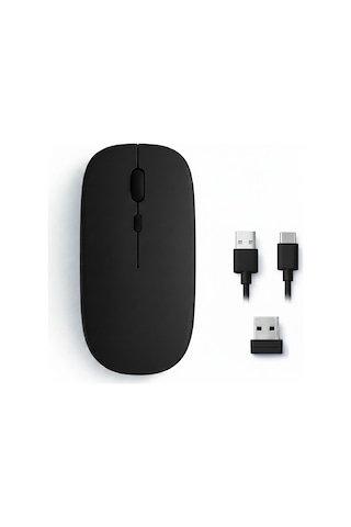 Mac Apple Uyumlu iPad Pc Tablet Mouse Şarjlı Batarya Sessiz Tıklama Usb Dongle Ve Kablo Dahil 1520