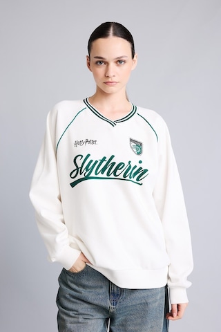 Defacto Harry Potter Baskılı Reglan Kollu Oversize V Yaka Kalın Sweatshirt I3022ax26auwt32 Beyaz-wt32