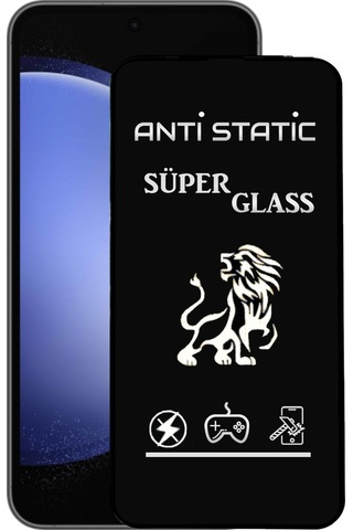 Samsung Galaxy Uyumlu S23 Fe Tam Kaplayan Anti Statik Dayanıklı Süper Cam Ekran Koruyucu