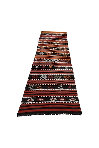 Zehra Abla Halı El Dokuma Otantik Ender Karapınar Yörük Yolluk Yün Kilim 7153 Çok Renkli