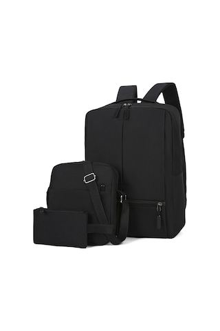 Arion Laptop Sırt Çantası Seti Siyah