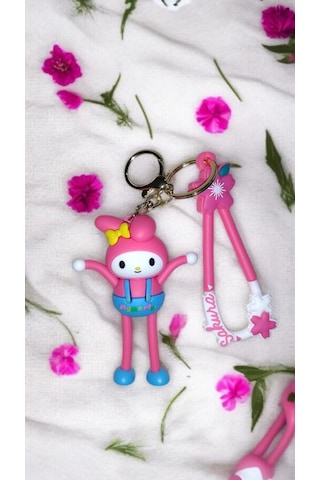 3d Büyük Boy My Melody Anahtarlık - Silikon Figürlü Ve Çanta Aksesuar