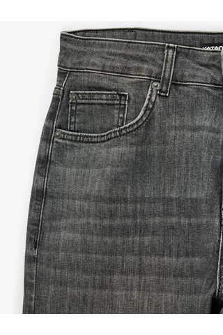 Koton Pamuklu Normal Bel Straight Fit Mark Siyah Erkek Jean Pantolon 7wam40033nd