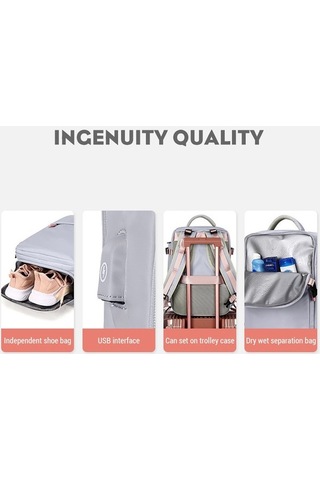 Vacuum-sealed Travel Backpack For Men Women - Lightweight Larg...