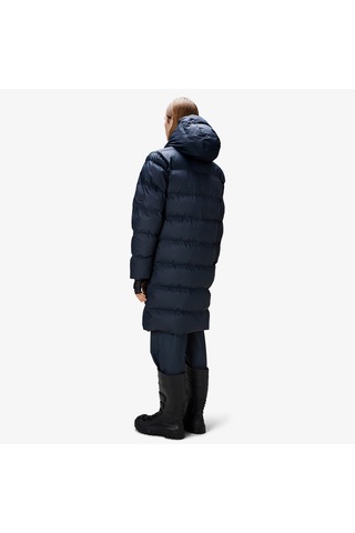 Rains Alta Long Puffer Unisex Lacivert Mont