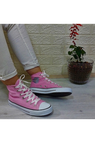 Fiyra 555 Pembe Uzun Unisex Sneaker Keten Spor Ayakkabı 001