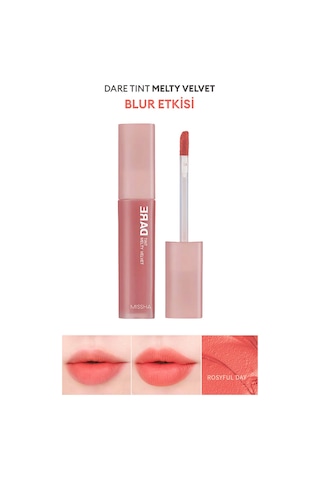 Uzun Süre Kalıcı, Bulaşma Yapmayan, Kadifemsi Bitiş Sunan Tint Dare Tint Melty Velvet Rosyful Day 0 76089578