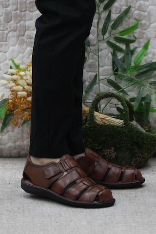 Mehmet Mete 102 Taba Kale Comfort Hakiki Deri Erkek Sandalet Taba