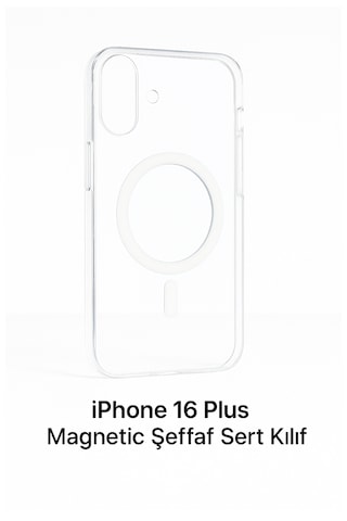 C.power Magsafe Şeffaf Sert Kılıf İphone16,16pro,16pro Max ,plus Ve E Uyumlu, Darbeye Dayanıklı Pc Malzeme Şeffaf