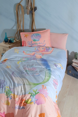 Clasy Aria Pudra Ranforce %100 Pamuk Tek Kişilik Nevresim Takımı Pudra