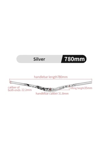Lunje All Ride Açılı 9mm Gidon Gümüş 31.8mm