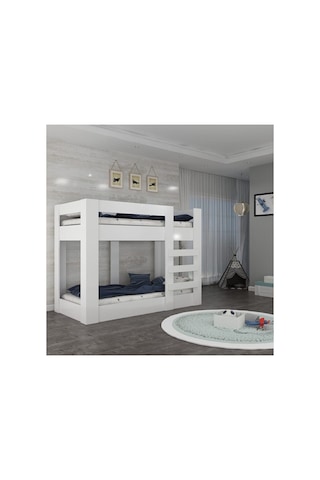 90x190 Yatak Uyumlu Beyaz Mdf Ranza