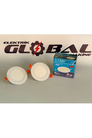 Lampist 6w Sıva Altı Slim Panel Led Beyaz Kasa 6500k Beyaz Işık Yuvarlak Spot Tavan Lambası Trafolu Tam Set İki Adet Lampist 6w Sıva Altı Slim Panel Led Beyaz Kasa 6500k Beyaz Işık Yuvarlak Spot Tavan Lambası Trafolu Tam Set İki Adet