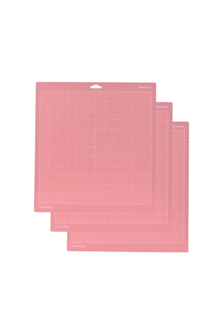 Aubyhe 3'lü Pembe Pvc Kesim Matı - 12x12 İnç, Yapıştırıcı Tabakalı, Kesici Makine İçin