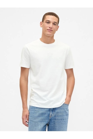 Gap V-frch Mını Logo Tee Beyaz