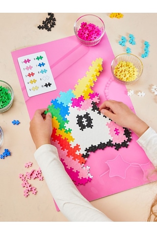 Plus - Plus Minecraft Temalı Kutuda By Number Unicorn Lego Yapı Oyuncağı 250 Parça 3929