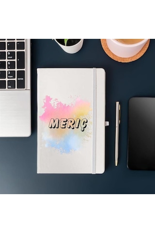 İsme Özel Sulu Boya Efektli Defter 001