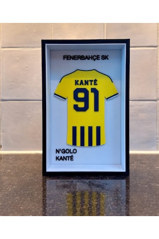 N Golo Kante Futbol Forma Tablo Masa Dekoru Çerçeveli Pla Baskı 22 X 14cm