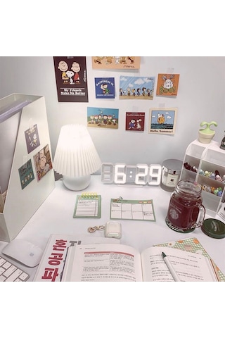 Techtic Yeni Nesil Dekoratif Dijital 3d Led Masa Duvar Çalar Saat