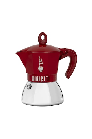 Bialetti - Exclusive İndüksiyon: 4 Cups Ocak Üstü Espresso Pişirici - 200ml - Kırmızı Renk - Al Sku: Smg8690010582058
