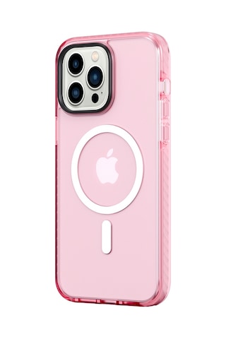 Rock Apple Uyumlu iPhone 14 Shield Serisi Magsafe Anti Shock Kılıf Pembe Pembe