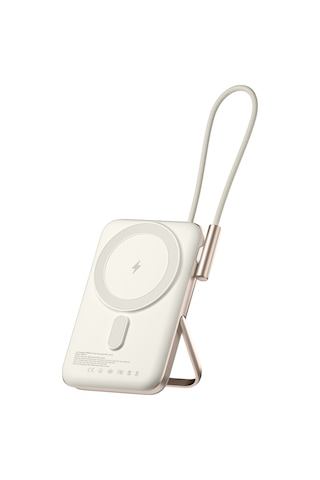 Juo MT03280 10000 mAh Standlı 20 W Type-C Magsafe Powerbank Beyaz