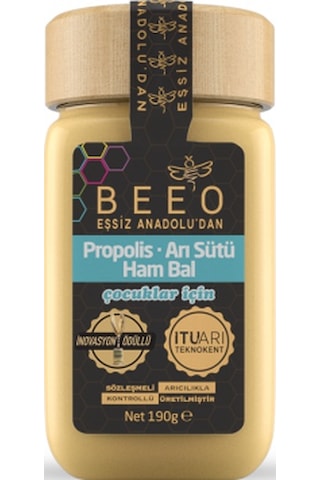Bee'o Çocuklar İçin Propolis Arı Sütü Ham Bal Karışımı 190 G