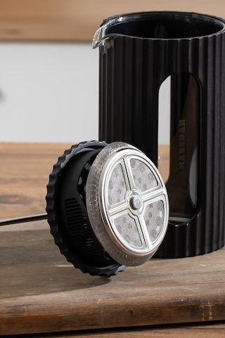 Porsima Smartpan Bv093 French Press Paslanmaz Çelik Süzgeçli Cam Bitki Çayı Demliği Kahve Presi - 600 Ml Siyah