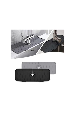 Lavabo Matı Mutfak Ve Banyo Evye Çevresi Organizeri Gri Diğer