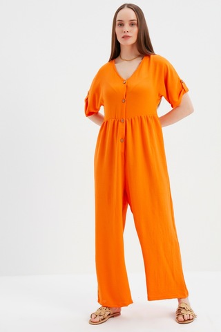 Meecy Kadın Ayrobin Uzun Tulum Oranj Oranj