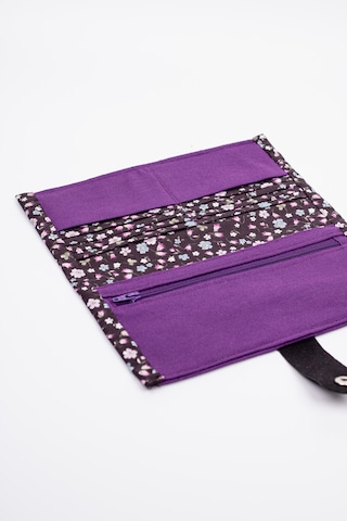 Fabric Craft Bag Kadın Cüzdan Mor Duck Kumaş Çıtçıtlı Kart Bölmeli Mor - Kahverengi