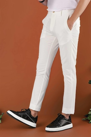Efor Slim Fit Beli Lastikli Gofre Kumaş Ekru Spor Pantolon P 1126 Ekru