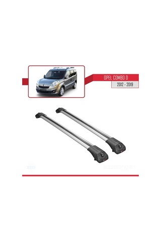 Opel Combo D 2012-2018 Arası İle Uyumlu Ace-1 Ara Atkı Tavan Barı Gri