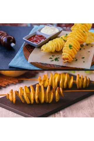 Spiral Patates Dilimleyici Çubukta Patates Cips Yapma Aparatı Diğer