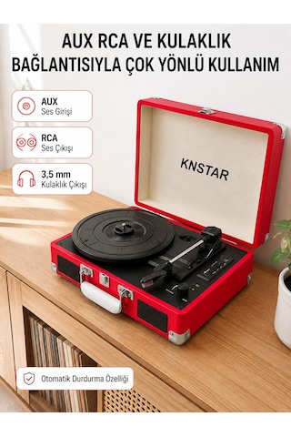 Şarj Edilebilir Taşınabilir Pikap 1800 Mah Dahili Pil Bluetooth Ve Çoklu Bağlantı Seçenekli Diğer