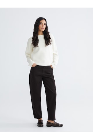 Lcw Modest Kahverengi Barrel Fit Kadın Jean Pantolon