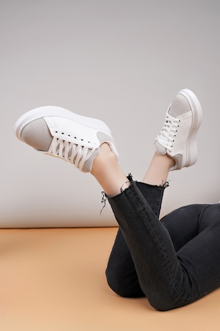 Luis A Costa Lc109 Beyaz Gri Süet Kadın Sneaker Renkli