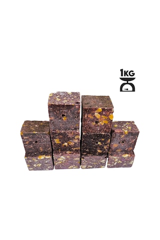 Hedyex 1kg Sazan Küspesi Delikli Küp Çilekli Mısır Küspesi Kare