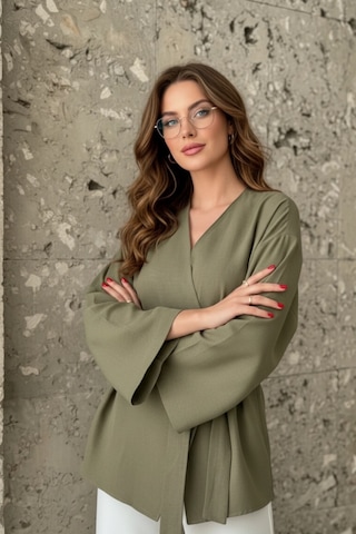 Kadın Kuşaklı Kimono 1177 Haki