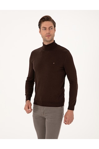 Pierre Cardin Erkek Koyu Kahverengi Kazak /triko 50314202-vr084 Koyu Kahverengi