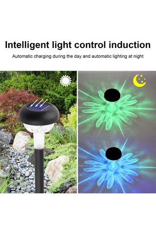 Ximistore9 Dışarıdaki Bahçe Işığı: Güneş Enerjili, Su Geçirmez, Led Renkli Işımlı, Peyzaj Dekorasyonu, Toprak Takılı, Amorf Silisyum, Beyaz Işık - Tg-jg031 Beyaz