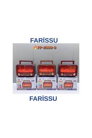 Fp-2393s Retro Tasarımlı Alev Işıklı Bluetooth Hoparlör Güneş Enerjili, Radyo, Usb, Tf Kart Destekli