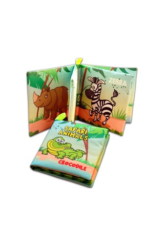 Tox Ingilizce Safari Hayvanları Kumaş Sessiz Kitap E130 - Bez Kitap